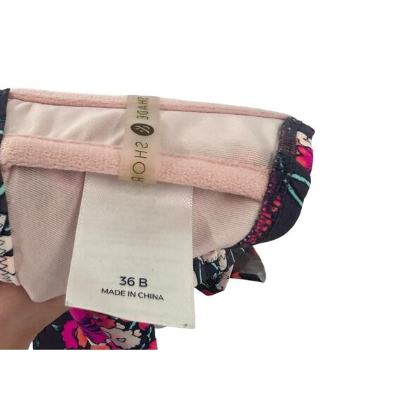 36B Shade‎ & Shore Womens Multicolor Floral Underwire Padded Bandeau Bikini Top - Picture 5 of 6